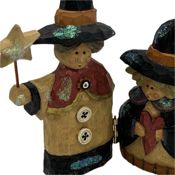 Vtg Kurt Adler Halloween Witch Trio Witches Figurine  7x 5” Wizard Core RARE - Picture 2 of 8